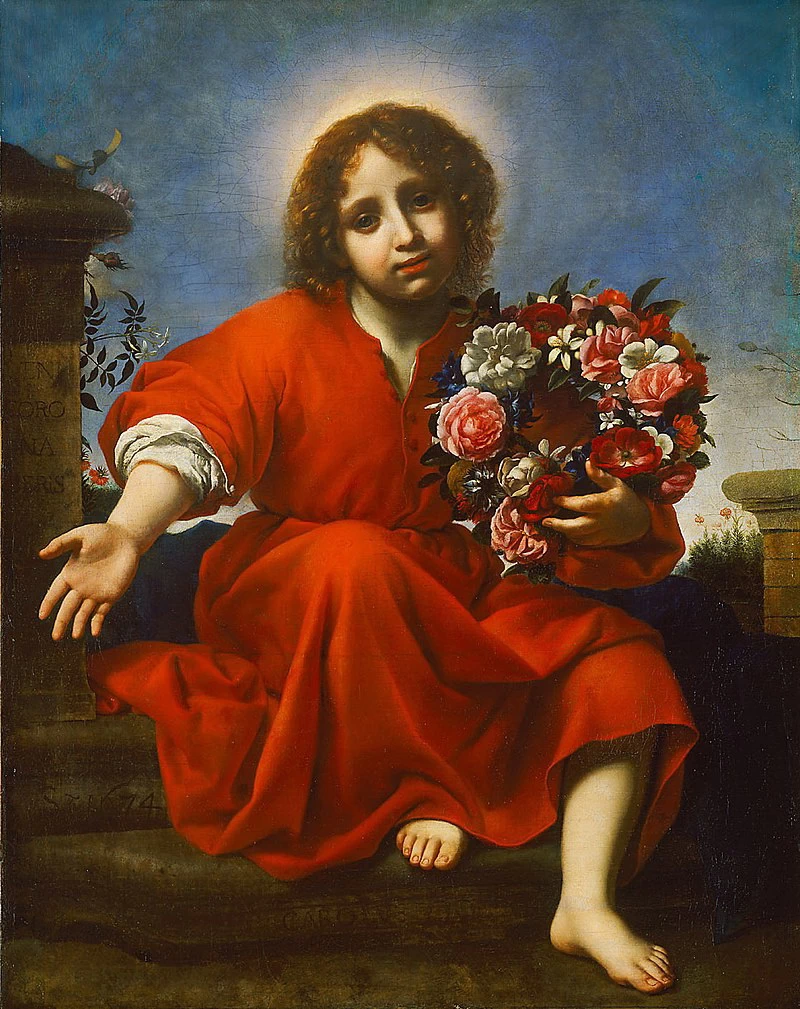 Il ragazzo Gesù invita l'anima cristiana a coronarla secondo il Cantico dei Cantici - Kunsthistorisches Museum